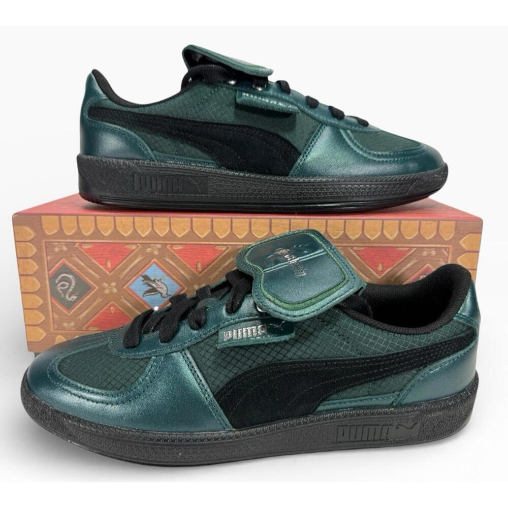PUMA x Harry Potter Slytherin House GREEN Palermo Rare Sneakers Junior Size 5